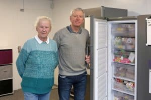 Brian and Jenny Johnson from Northwich Community Support with the new equipment