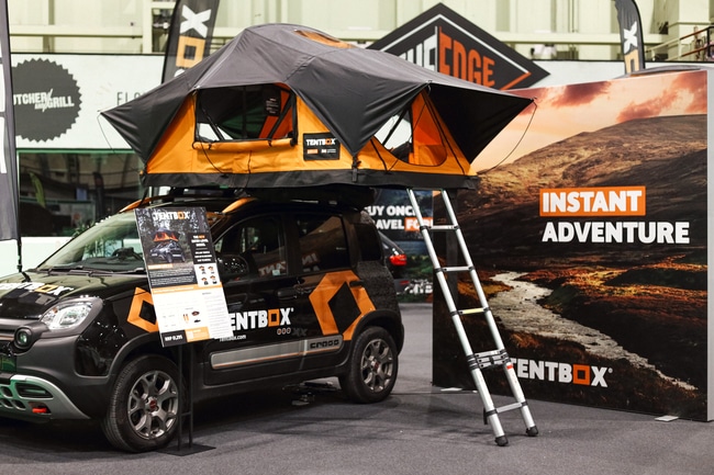 The star of the show at the NEC was TentBox Roof Tents, thanks to their latest product debut and an endorsement by Holly Willoughby of ITV