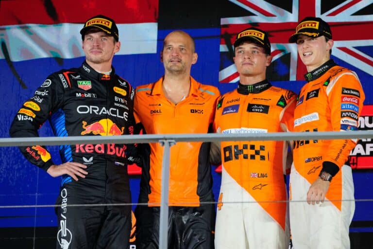 Lando Norris, Max Verstappen Oscar Piastri