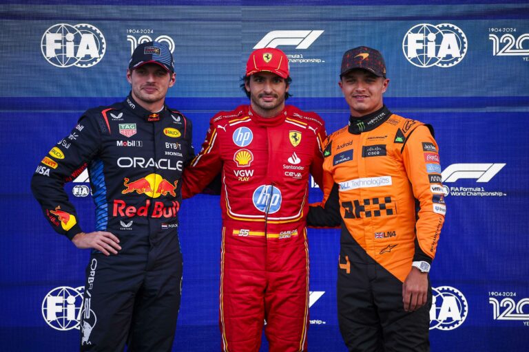 Carlos Sainz, Max Verstappen, Lando Norris